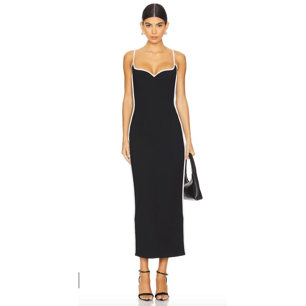 Paris Georgia Heart Dress in Black & White